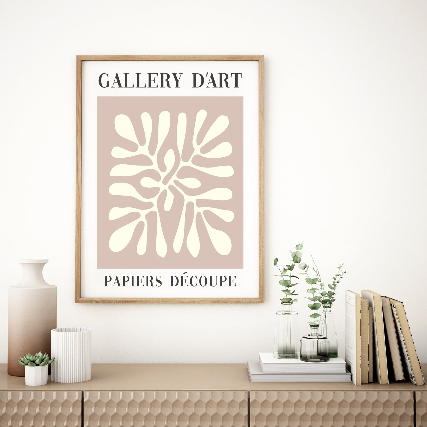 Boho decor, Scandi wall art, Neutral wall print. Exhibition poster.