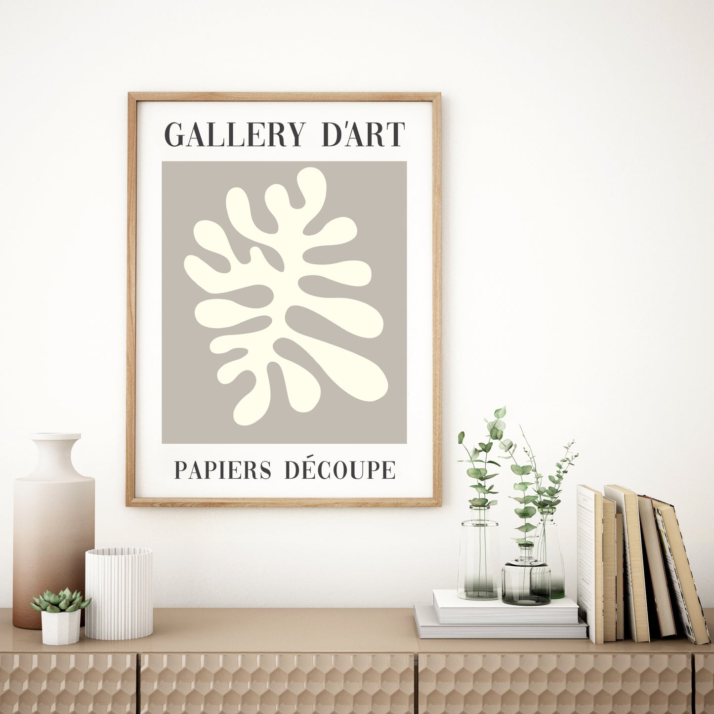 Boho decor, Scandi wall art, Neutral wall print. Exhibition poster.