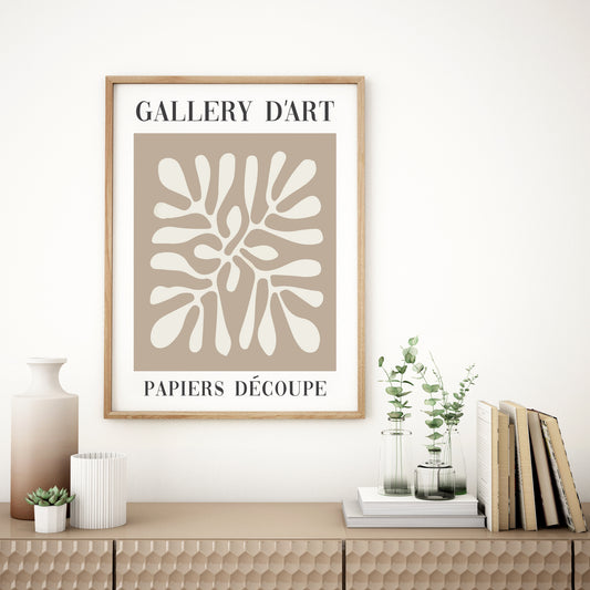 Matisse print. Boho decor, Scandi wall art, Neutral wall print. Exhibition poster.