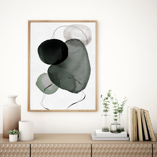 Nordic wall art, Boho decor, Neutral wall print.