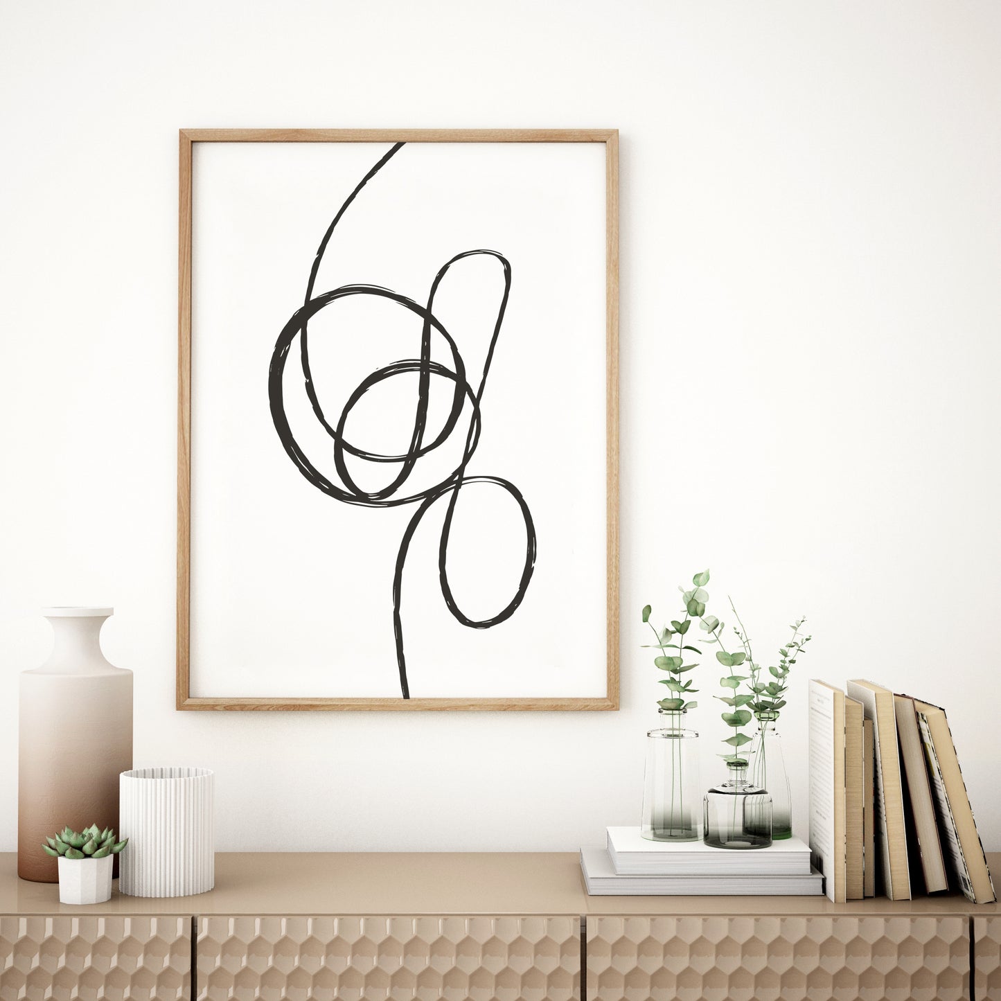 Line art, Nordic wall art, Boho decor, Scandi wall art,