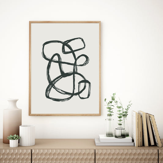 Line art, Nordic wall art, Boho decor.