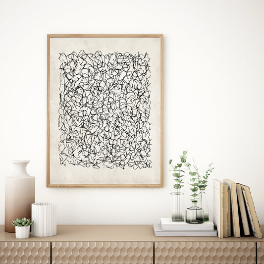 Scandinavian wall art, boho decor, Neutral wall print.