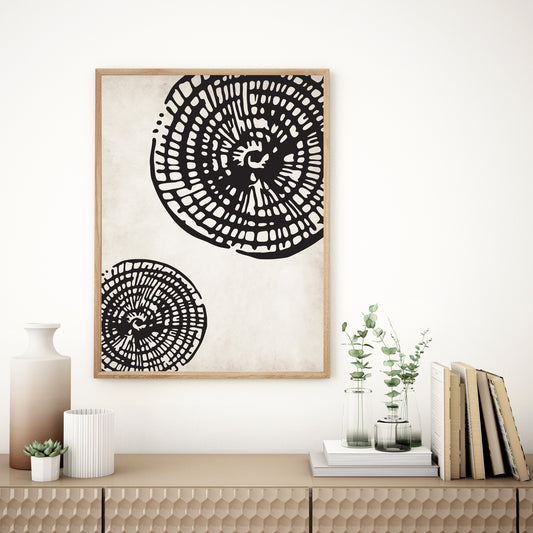 Boho decor, Scandinavian wall art, Neutral wall print.