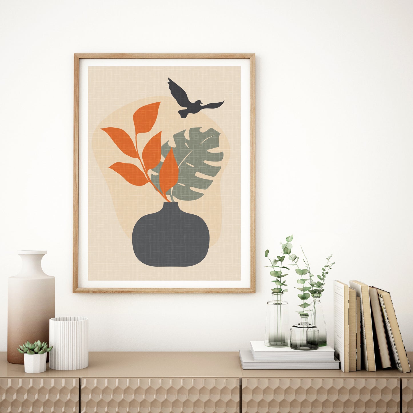 Boho decor, Scandi wall art, Neutral wall print