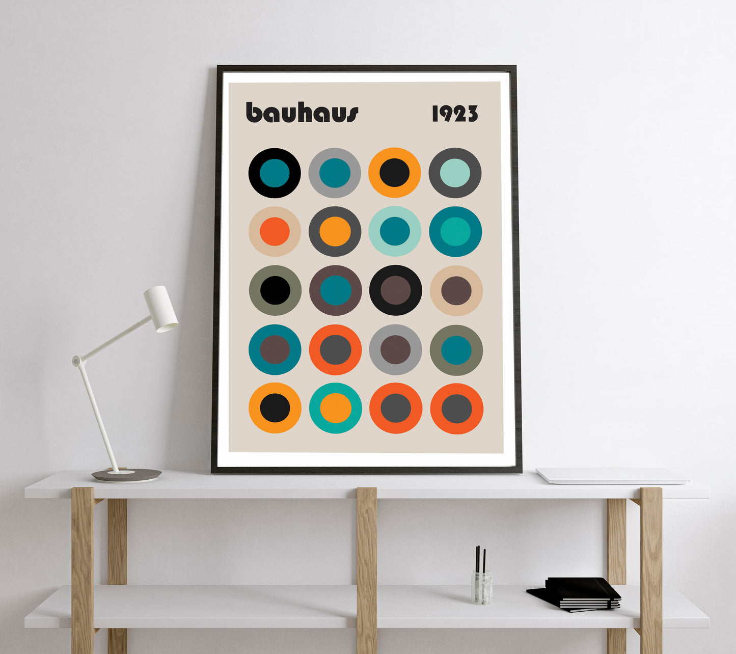 Bauhaus Exhibition Poster. Vintage Bauhaus style print.