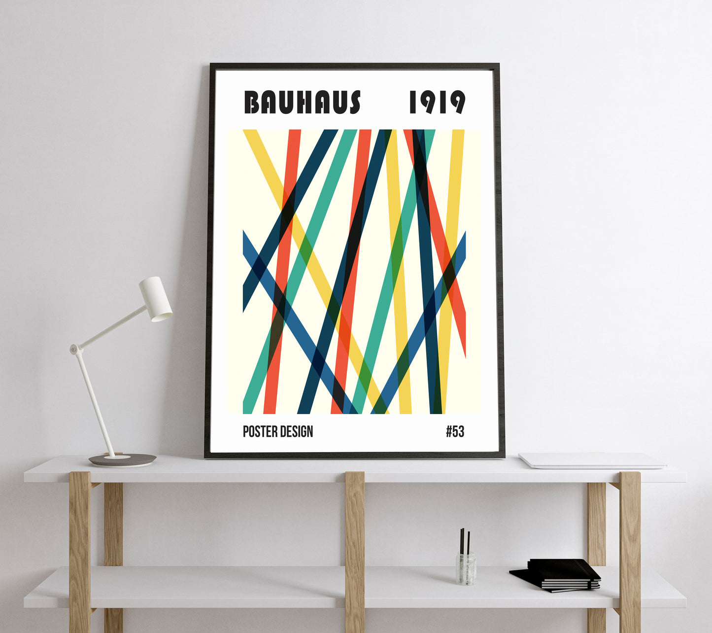 Bauhaus Exhibition Poster. Vintage Bauhaus style print.