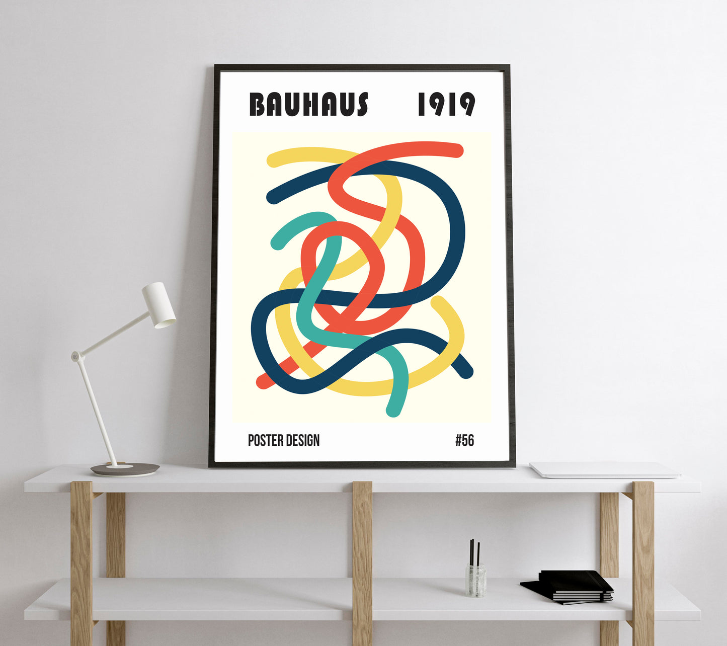 Bauhaus Exhibition Poster. Vintage Bauhaus style print.