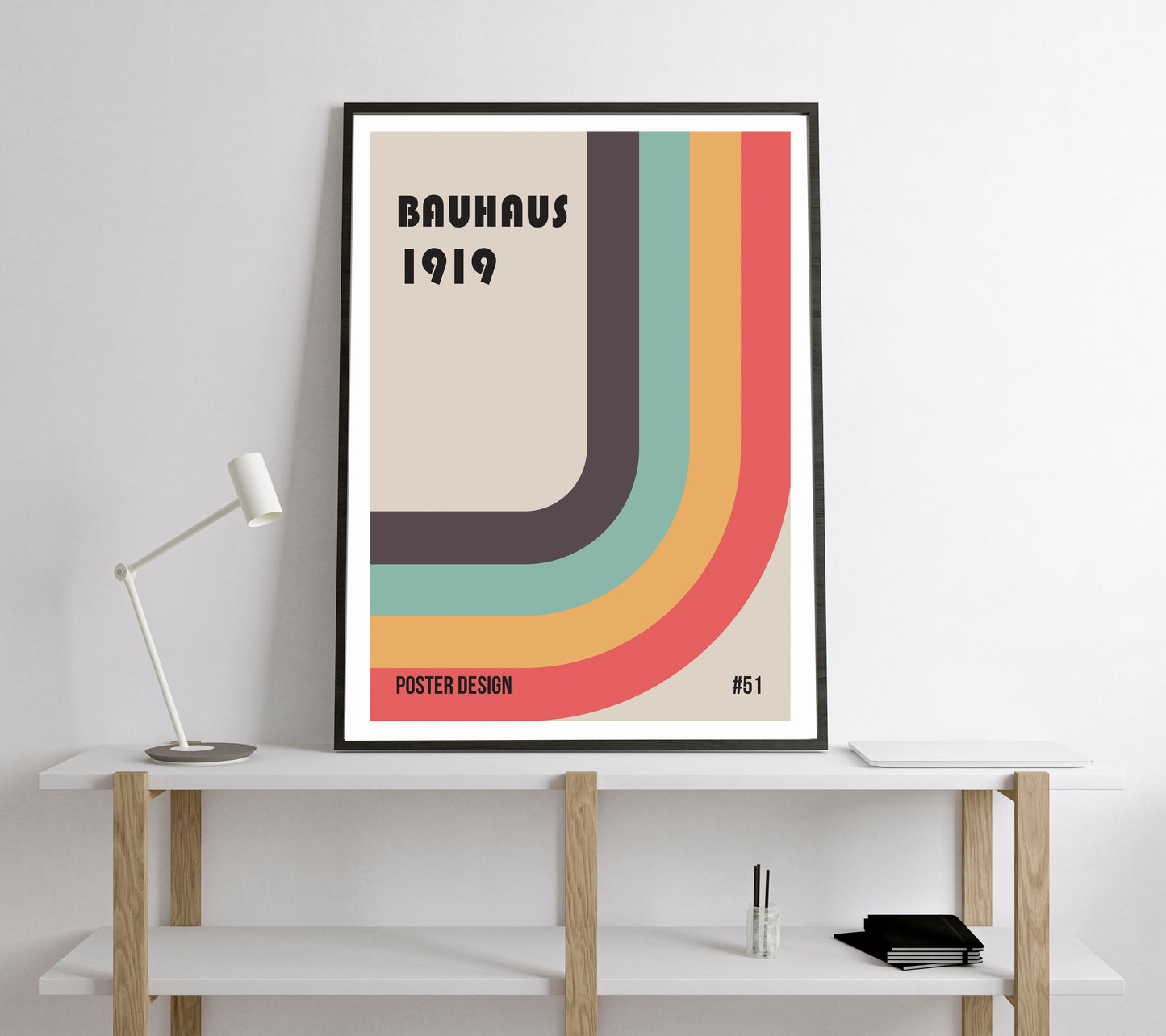 Bauhaus Exhibition Poster. Vintage Bauhaus style print.