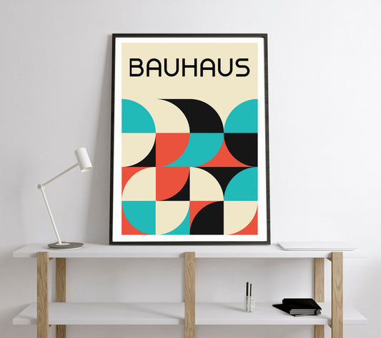 Bauhaus Exhibition Poster. Vintage Bauhaus style print.