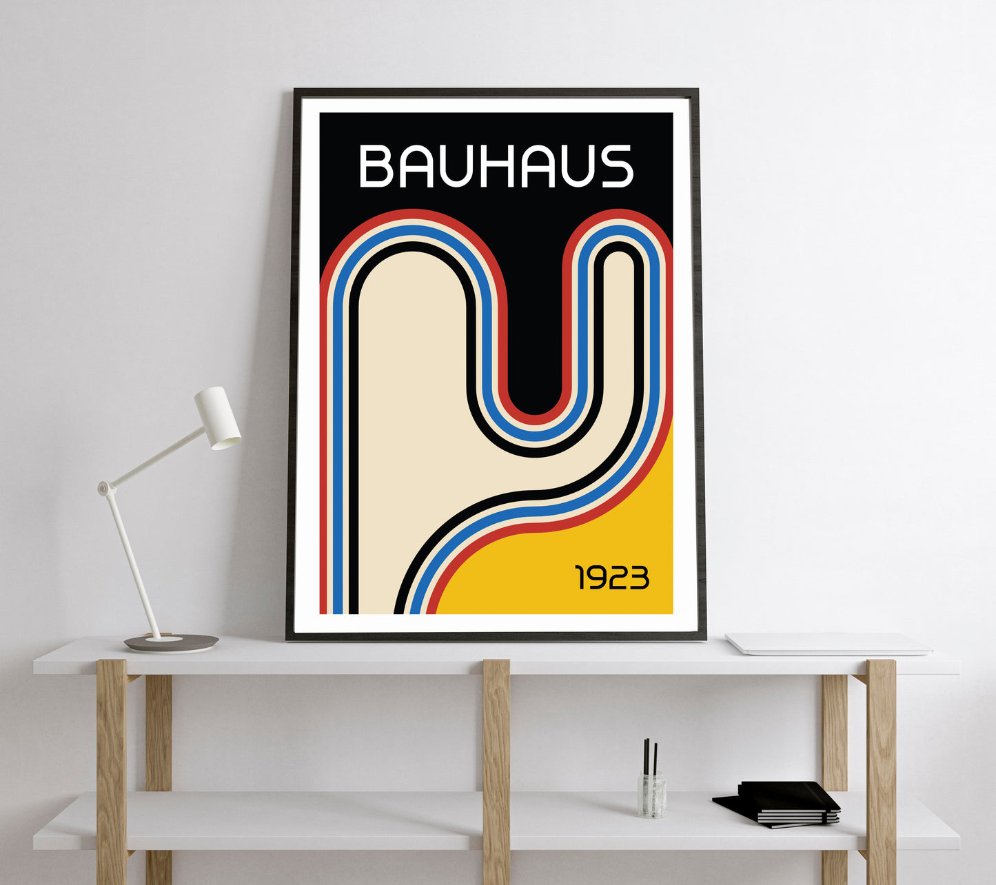 Bauhaus Exhibition Poster. Vintage Bauhaus style print.