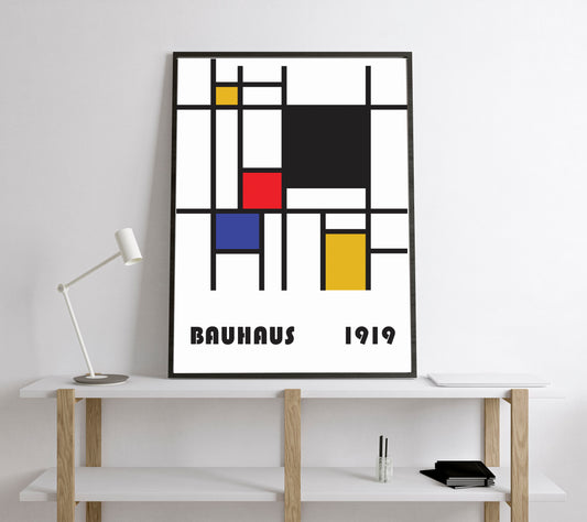 Bauhaus Exhibition Poster. Vintage Bauhaus style print.