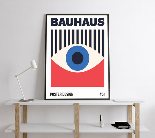 Bauhaus Exhibition Poster. Vintage Bauhaus style print.