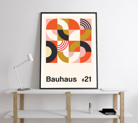 Bauhaus Exhibition Poster. Vintage Bauhaus style print.