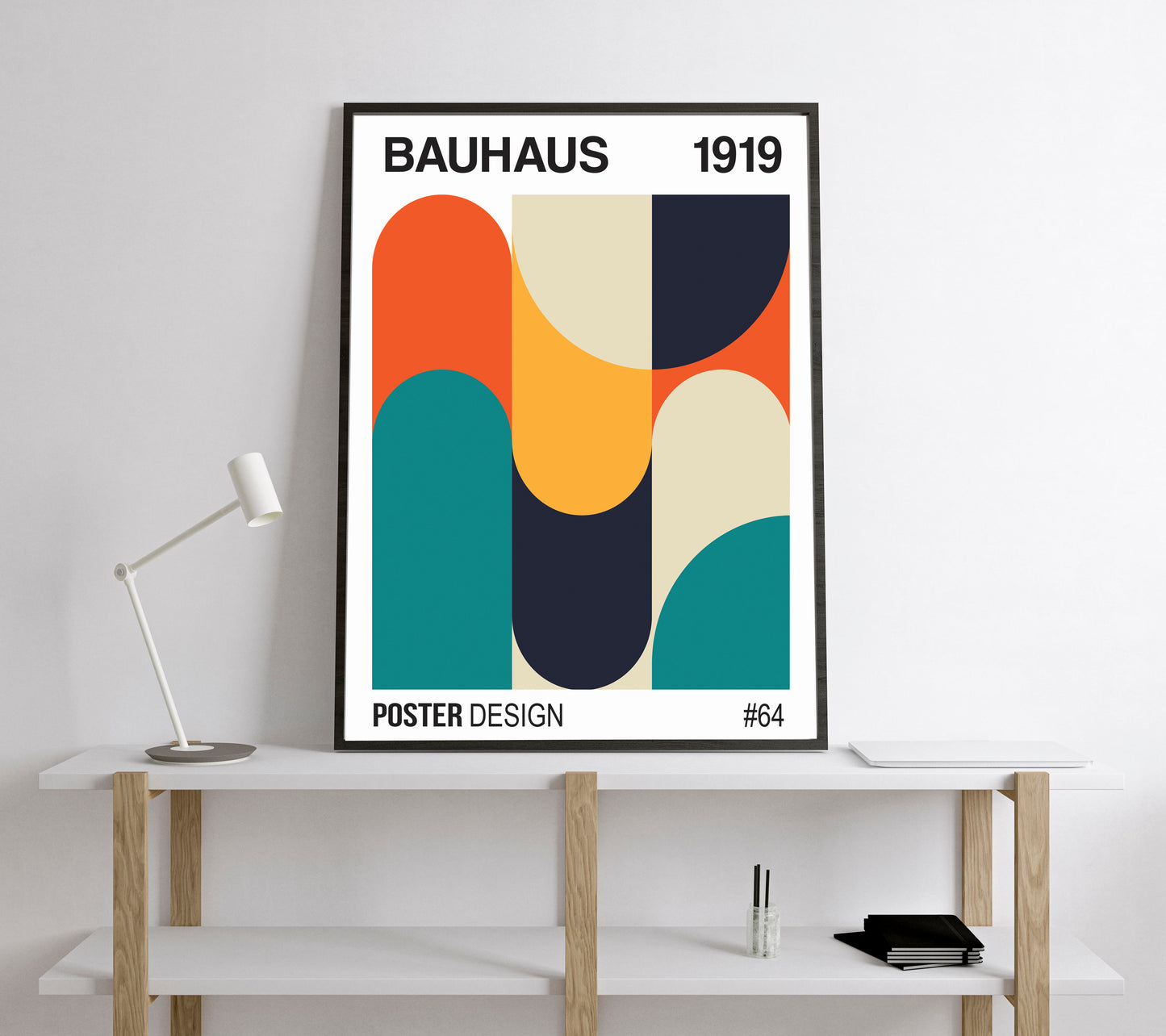 Bauhaus Exhibition Poster. Vintage Bauhaus style print.