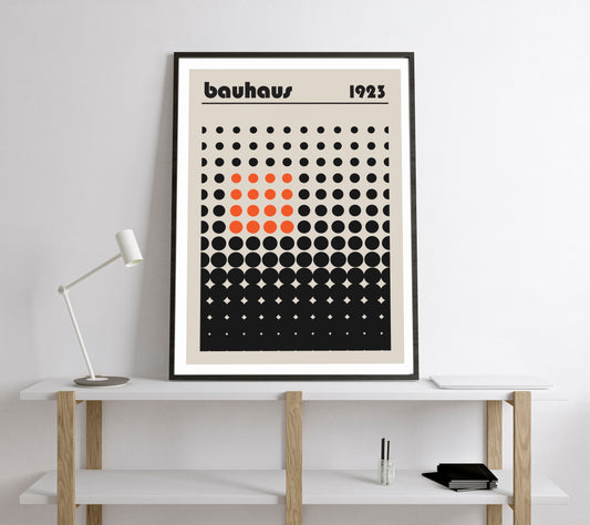 Bauhaus Exhibition Poster. Vintage Bauhaus style print.