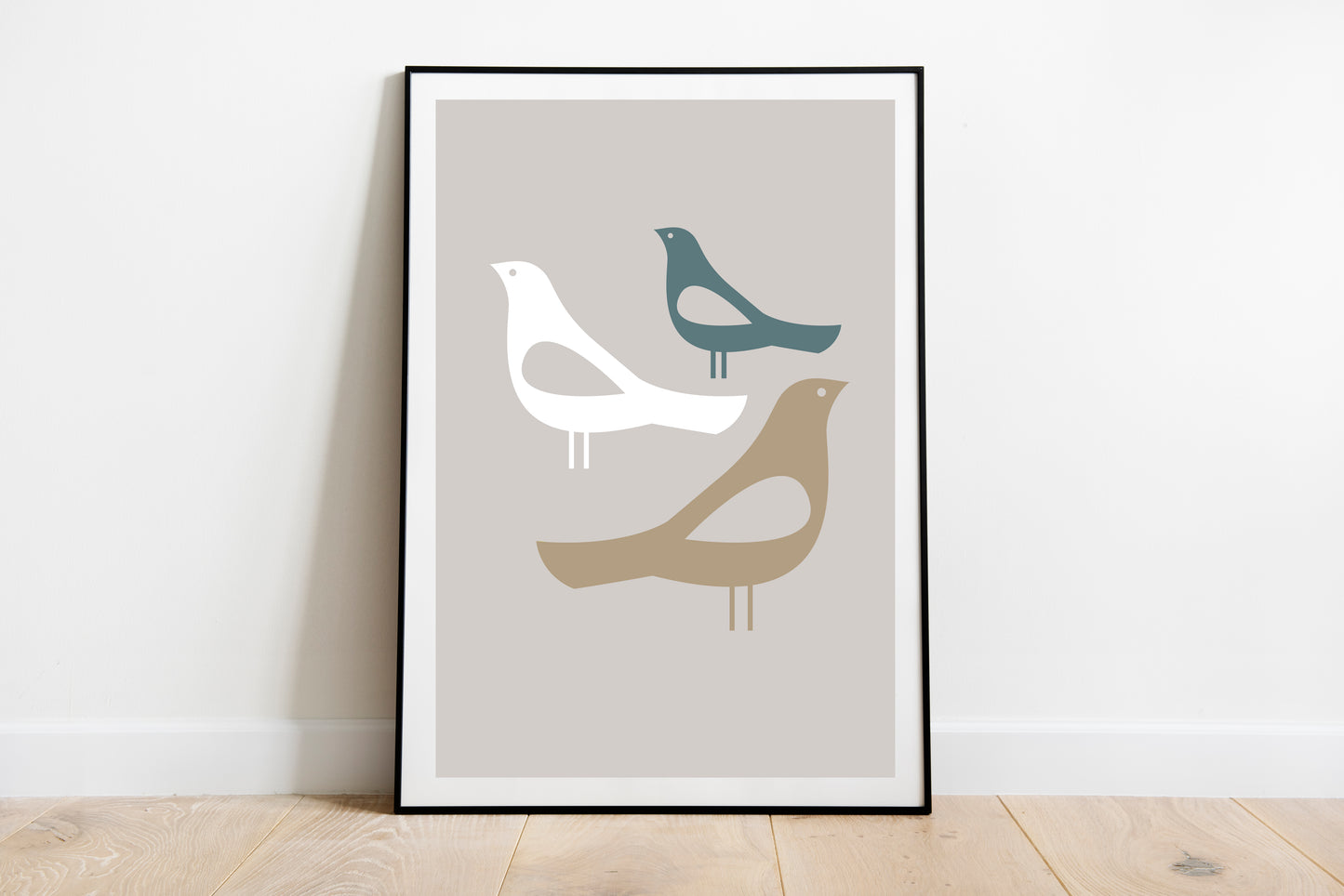 Birds wall art. Mid century bird print. Birds print.