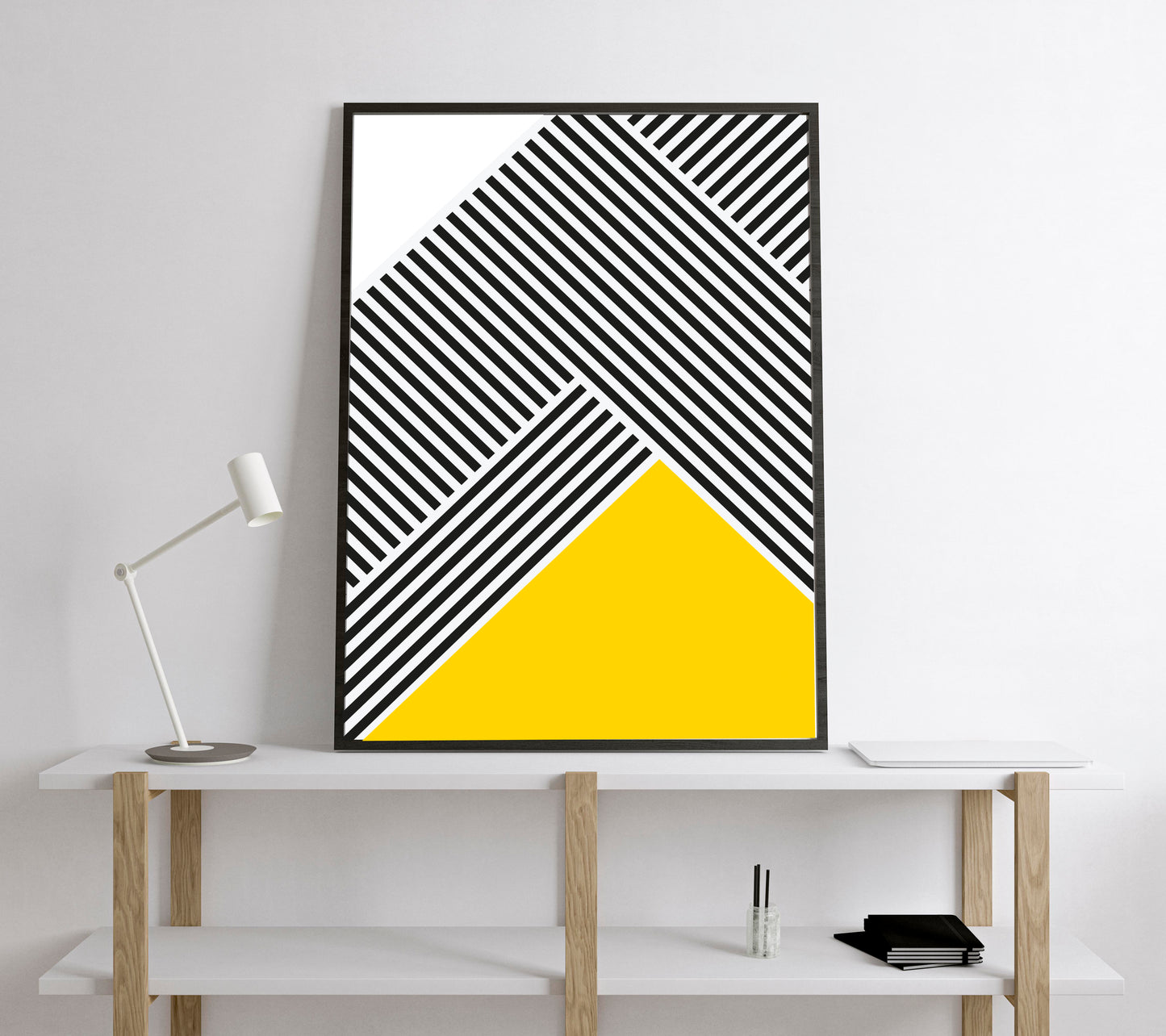 Retro abstract art print. Abstract geometric poster.