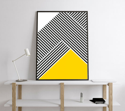 Retro abstract art print. Abstract geometric poster.