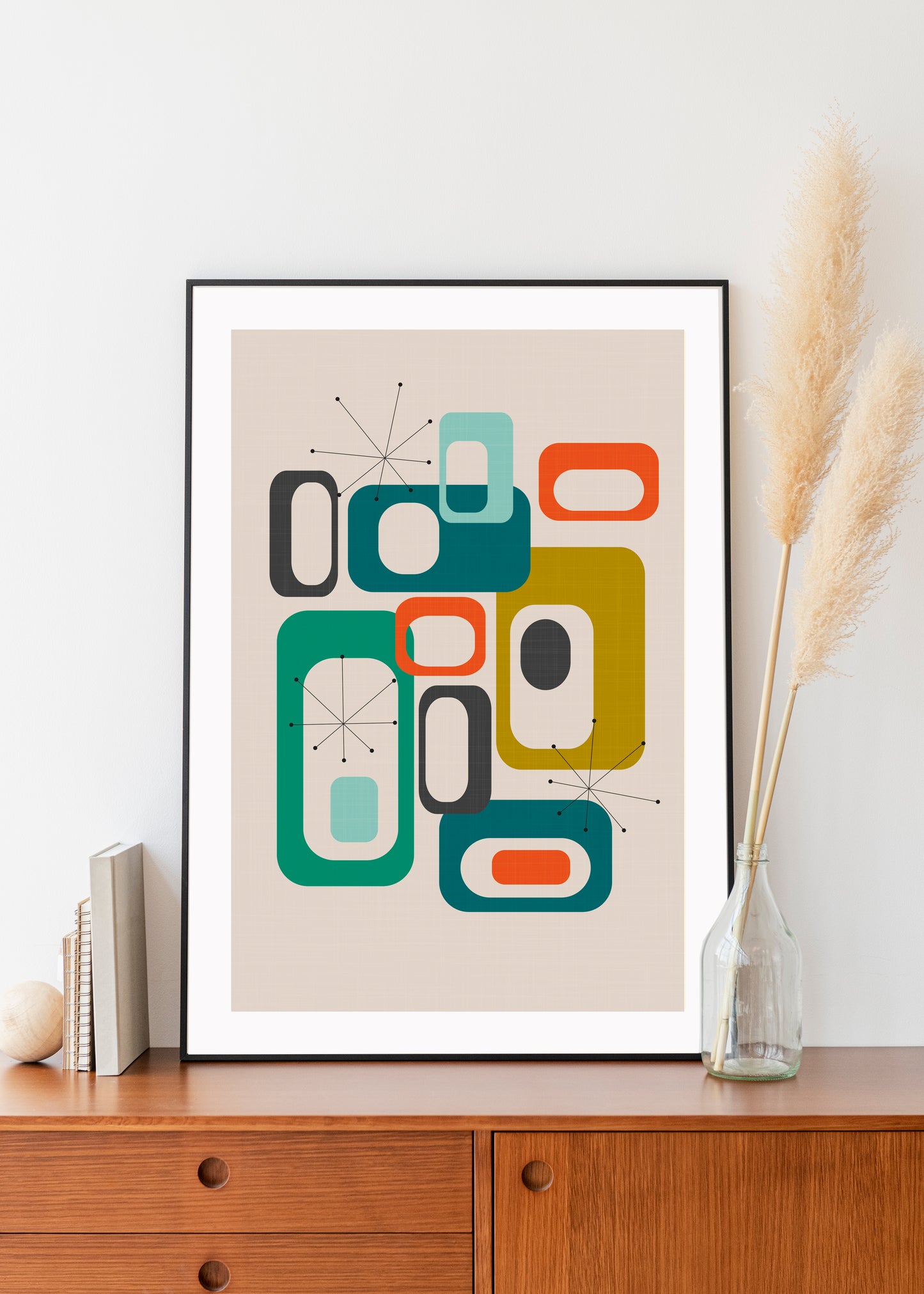 Mid century modern wall print