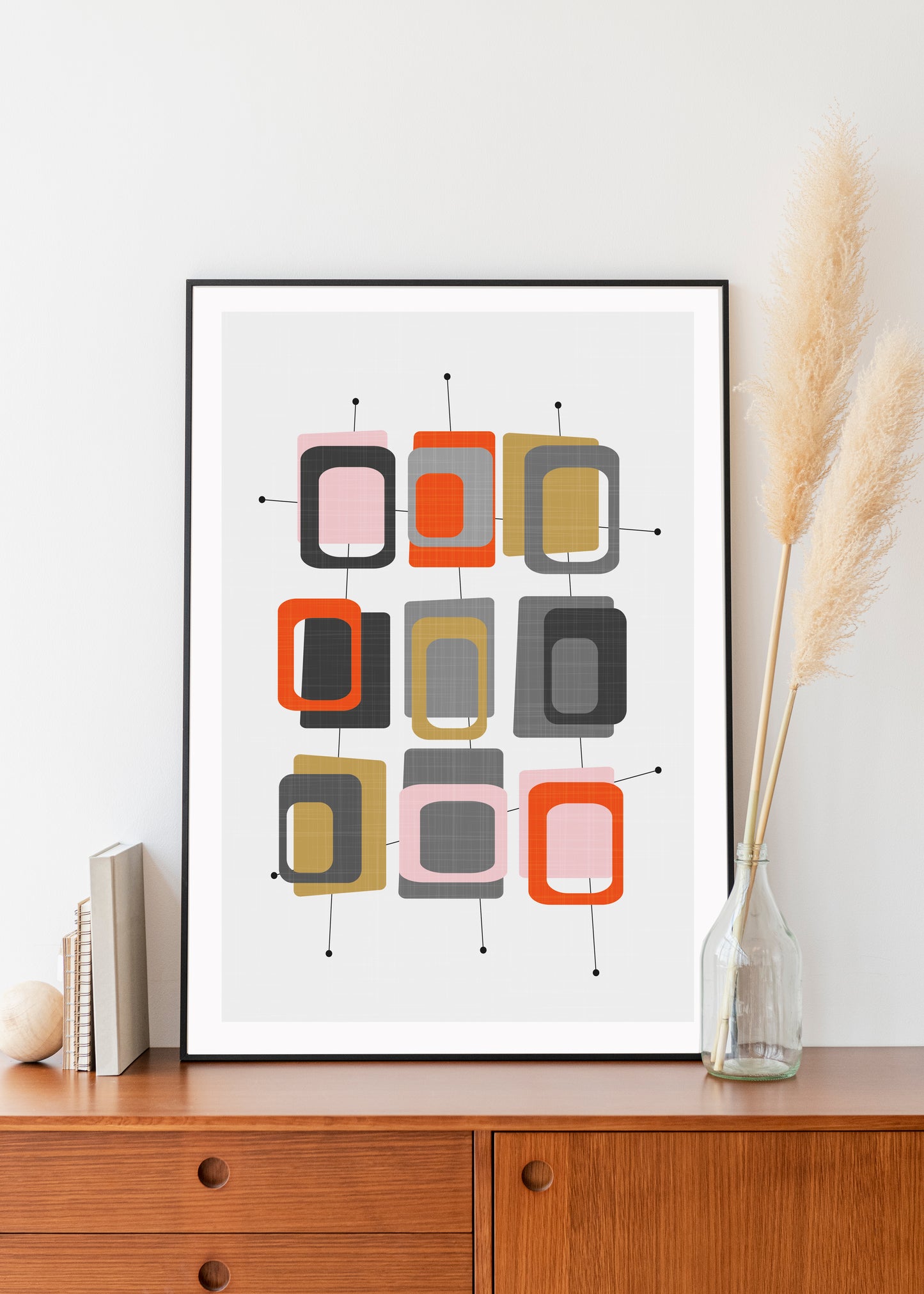 Mid century modern wall print